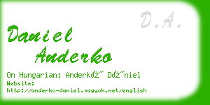 daniel anderko business card